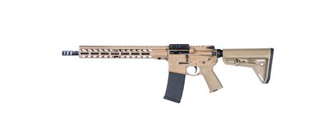 STAG 15 TACTICAL 14.5" RIFLE WITH NITRIDE BARREL IN 5.56MM WITH PINNED & WELDED MUZZLE DEVICE - FDE - LEFT-HANDED